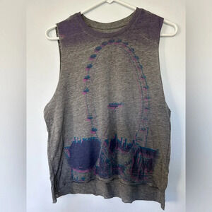 New Chaser small burnout muscle tank Ferris wheel print